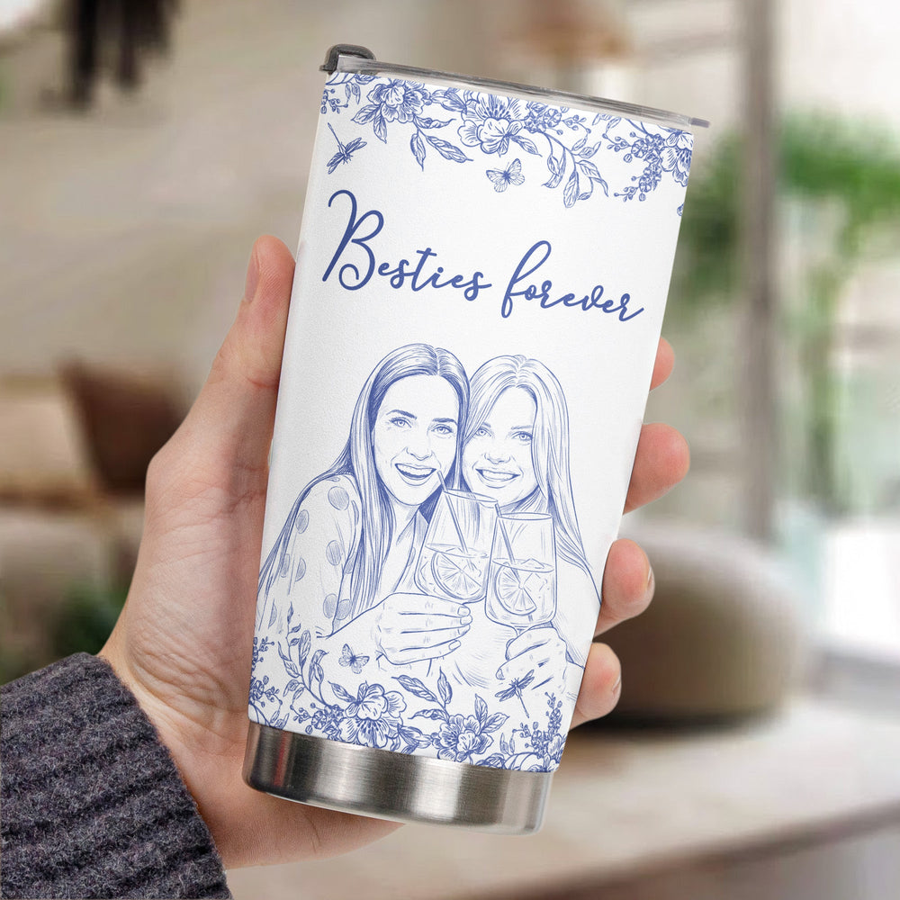 Custom Photo Cup Gift For Friends, Soul Sisters - Personalized Tumbler Cup