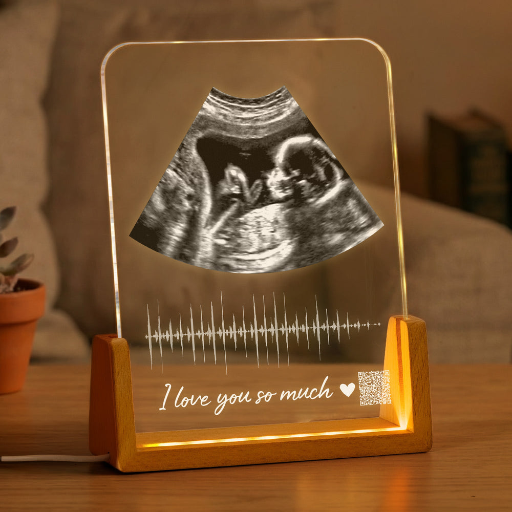 Mother's Day Gifts, Custom Photo Soundwave Art - Personalized Night Light
