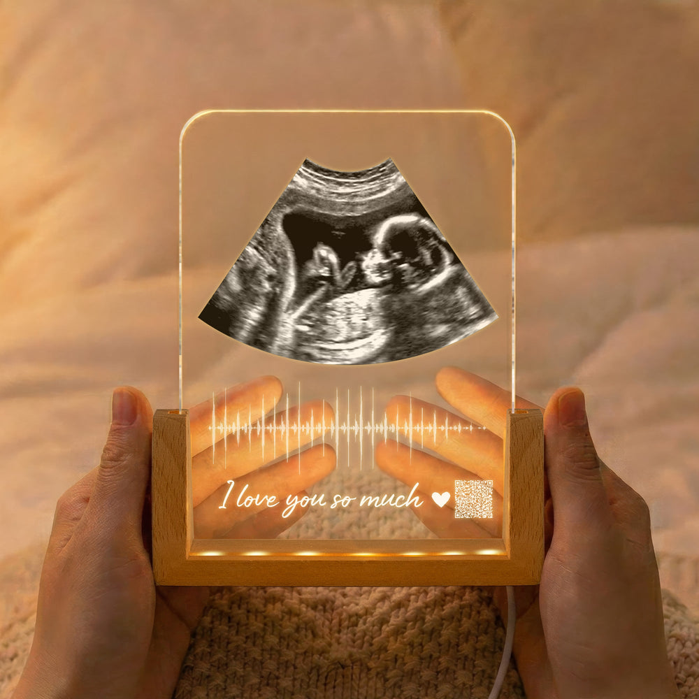 Mother's Day Gifts, Custom Photo Soundwave Art - Personalized Night Light