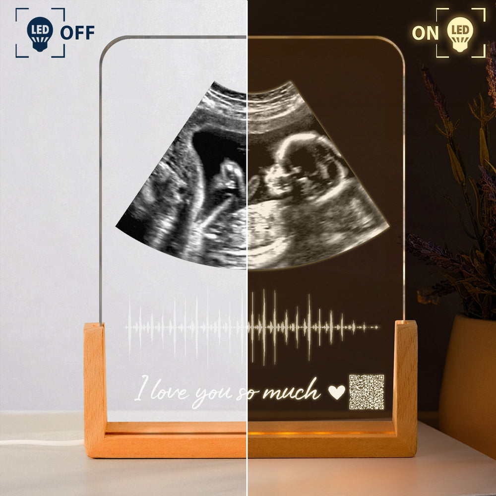 Mother's Day Gifts, Custom Photo Soundwave Art - Personalized Night Light