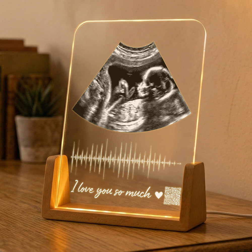 Mother's Day Gifts, Custom Photo Soundwave Art - Personalized Night Light