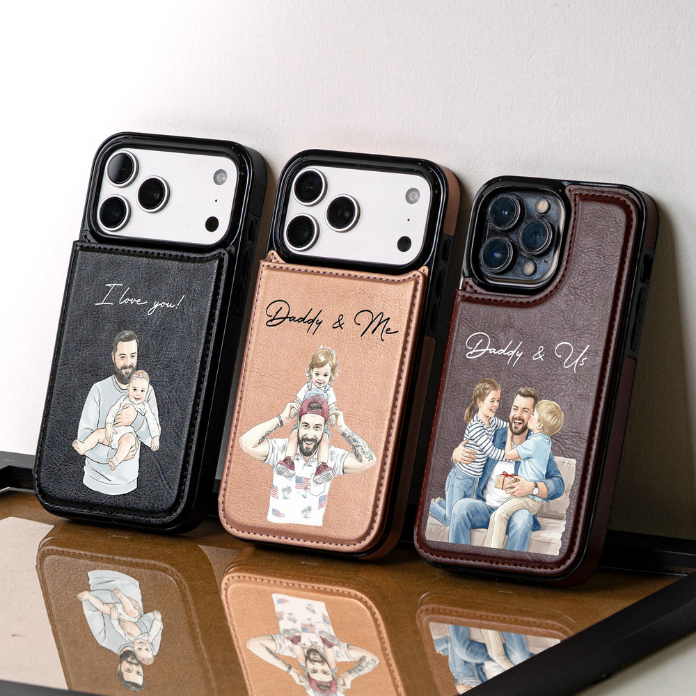 Custom Photo Watercolor Father's Day - Personalized Phone Case | Meaningful Dad Gift
