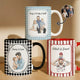 Custom Photo Watercolor Striped Pattern Father's Day Gift For Dad, Husband, Grandpa - Personalized Mug