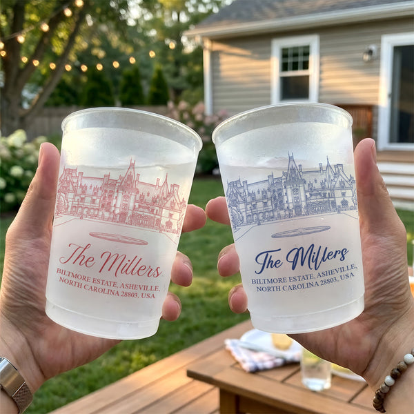 Custom Photo Wedding Venue Illustration - Personalized Cups