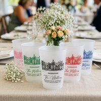 Custom Photo Wedding Venue Illustration - Personalized Cups
