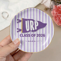 Custom School Pennant Flag - Personalized Jewelry Dish