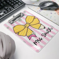 Custom Teacher Name Appreciation End Of Year Gift - Personalized Clipboard