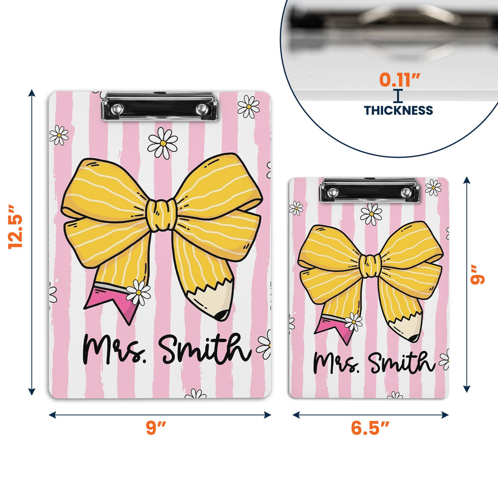 Custom Teacher Name Appreciation End Of Year Gift - Personalized Clipboard