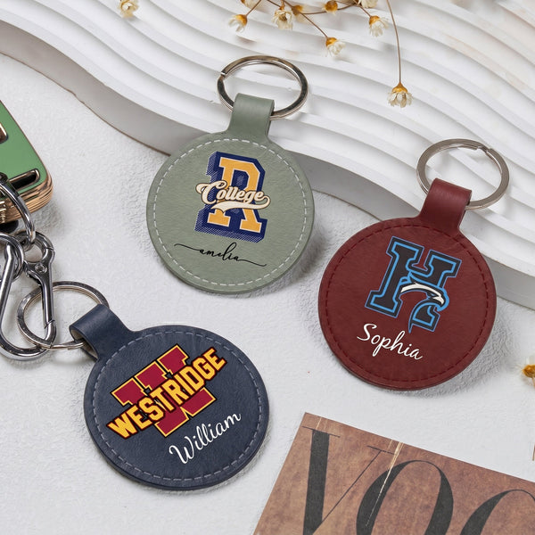 Custom University College Logo - Personalized Keychain