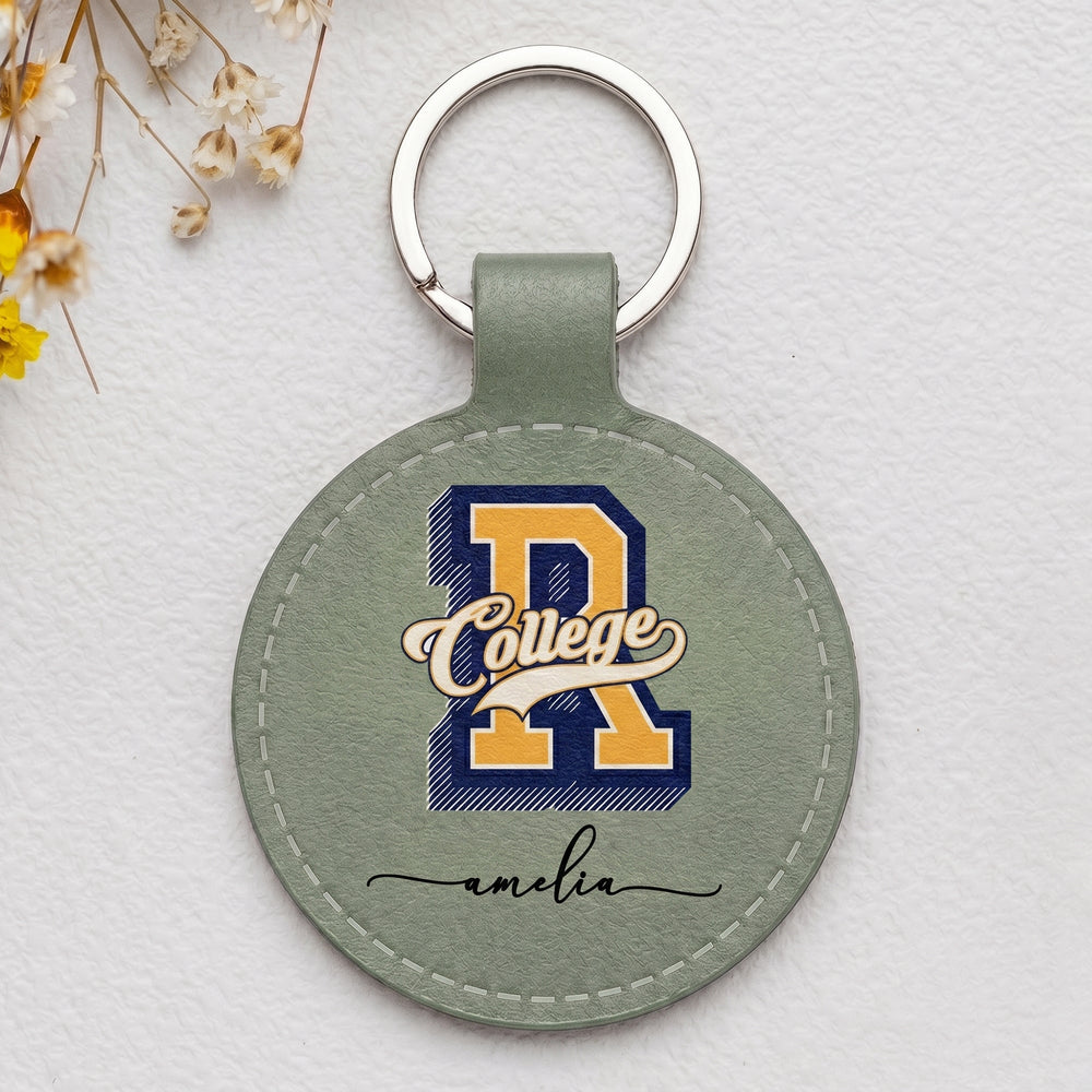 Custom University College Logo - Personalized Keychain