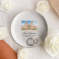 Custom University Photo College Graduation Gift School Logo For Her, Daughter, Friends - Personalized Jewelry Dish
