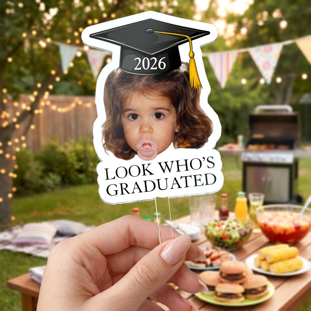 Custom Vintage Childhood Photo Graduation Party Gifts - Personalized Cake Topper