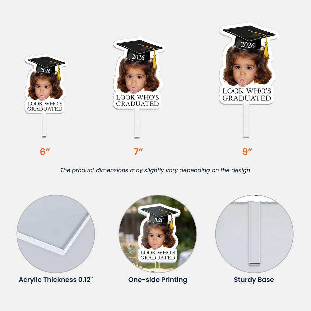 Custom Vintage Childhood Photo Graduation Party Gifts - Personalized Cake Topper