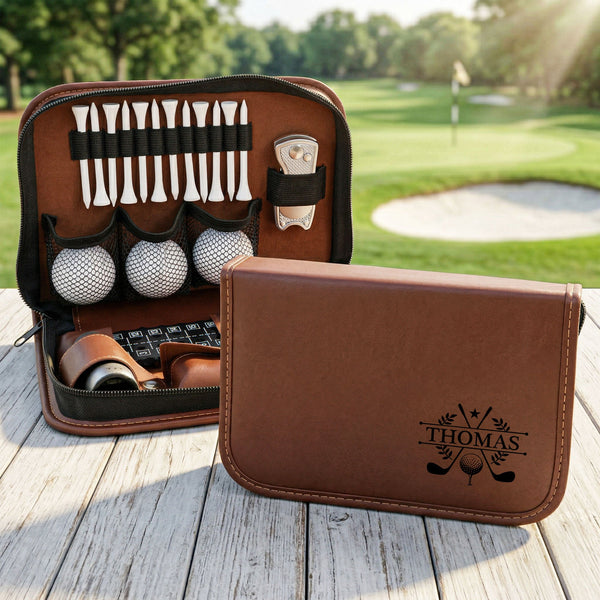 Custom Vintage Name & Initial For Men, Golfer, Husband, Dad - Personalized Golf Bag