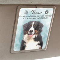 Custom Watercolor Pet Portrait Memorial Gift - Personalized Car Visor Clip