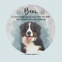 Personalized Watercolor Pet Memorial Garden Stone – Custom Photo Slate Tribute