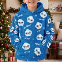 Personalized Cute Dumpling Fleece Hoodie - Custom All Over Print Sweatshirt for Kids & Adults