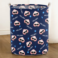 Personalized Cute Dumpling Toy Storage Basket, Custom Name Kids Laundry Hamper