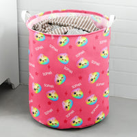 Personalized Cute Dumpling Toy Storage Basket, Custom Name Kids Laundry Hamper