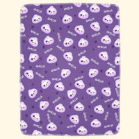 Personalized Cute Dumpling Fleece Blanket - Custom Name Cozy Sherpa Throw