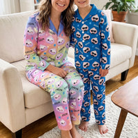 Custom Cute Dumpling Pajama Set, Personalized Family Sleepwear