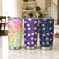 Personalized Cute Dumpling Stainless Steel Tumbler - Custom Insulated Travel Cup