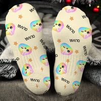 Personalized Cute Dumpling Socks - Custom Name Crew Socks for Kids & Adults