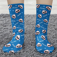 Personalized Cute Dumpling Socks - Custom Name Crew Socks for Kids & Adults