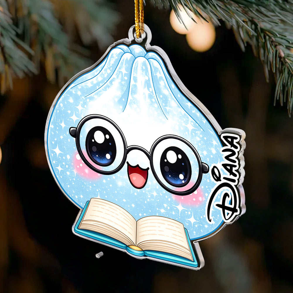 Personalized Dumpling Family Christmas Ornament, Custom Name Cute Holiday Keepsake