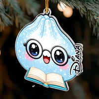 Personalized Dumpling Family Christmas Ornament, Custom Name Cute Holiday Keepsake
