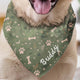 Personalized Dog Bandana Collar, Custom Name Pet Scarf with Adjustable Buckle for Dogs & Cats