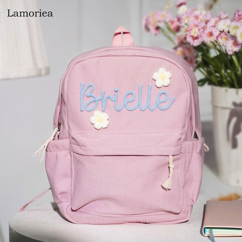 Custom Name School Embroidered Kids Backpack LD06