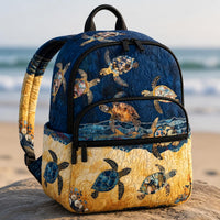 Westie Tropical Quilted Backpack With Three Zippers LD14