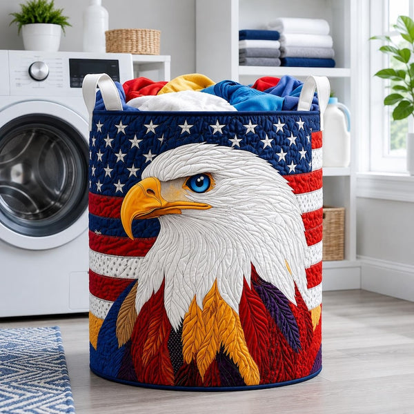 American Eagle Quilted Laundry Basket LD02