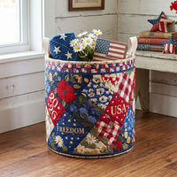 Antique America Quilted Laundry Basket LD07