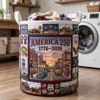 America 250 Quilted Laundry Basket LD13