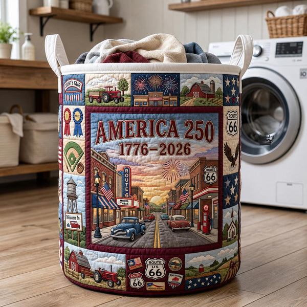 America 250 Quilted Laundry Basket LD13