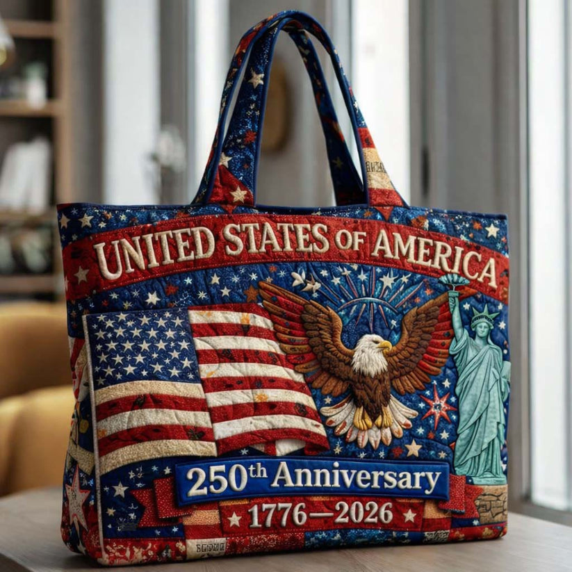 Freedom Valor Quilted Tote Bag LD08