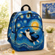 Cute Tuxedo Cat Blue Personalized Quilted Backpack LV17