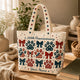 Patriotic Paw Print Personalized Quilted Tote Bag LV05
