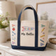 Custom Teacher Name Embroidary Tote Bag QH04