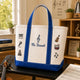 Personalized Name Music Notes Embroidary Tote Bag QH10