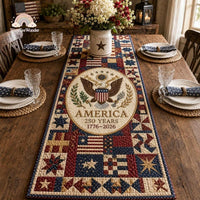 America 250 Years Celebration Decor Quilted Table Runner QH01