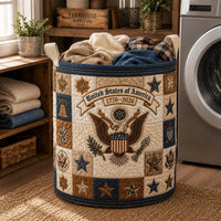 USA 250th Anniversary Home Decor Quilted Laundry Basket QH01