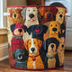 Colorful Dogs Quilted Laundry Basket QH06