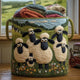 Sheep Heaven Quilted Laundry Basket QH22