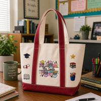 Personalized Pencil Design Embroidary Tote Bag TG11