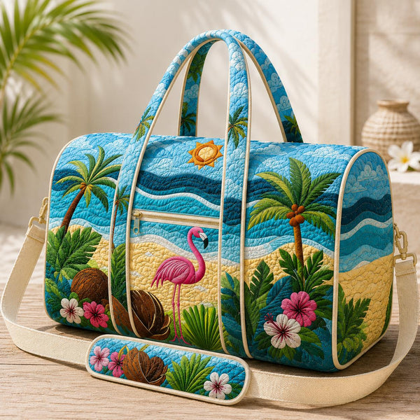 Tropical Flamingo Quilted Travel Bag TG17