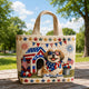 Dog Name Patriotic Personalized Quilted Tote Bag TN03