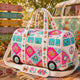 Personalized Peace & Flower Power Quilted Travel Bag TP11